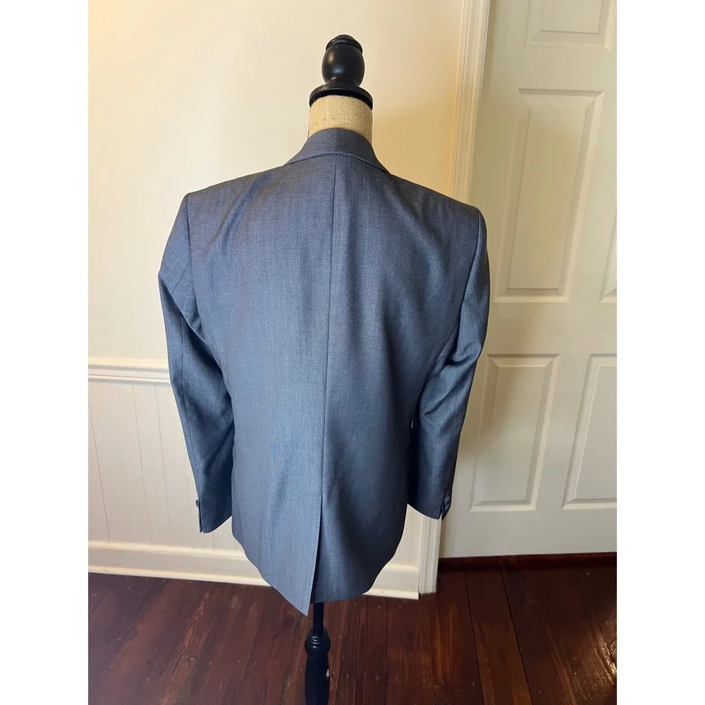 The Kooples Paris Mens Slim Fit Grey‎ Shawl Collar Blazer Suit Jacket Size 50S